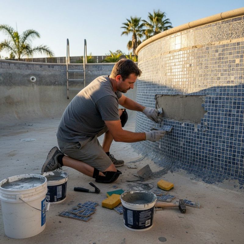 Local Pool Tile Repair pros at work